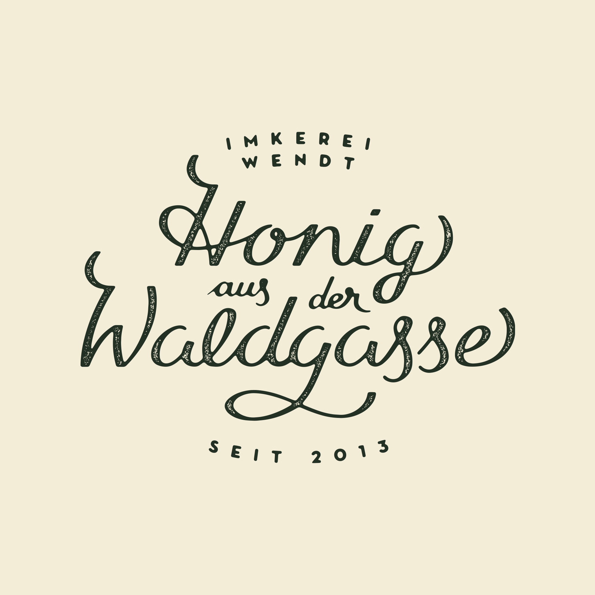 Honig aus der Waldgasse Lettering
